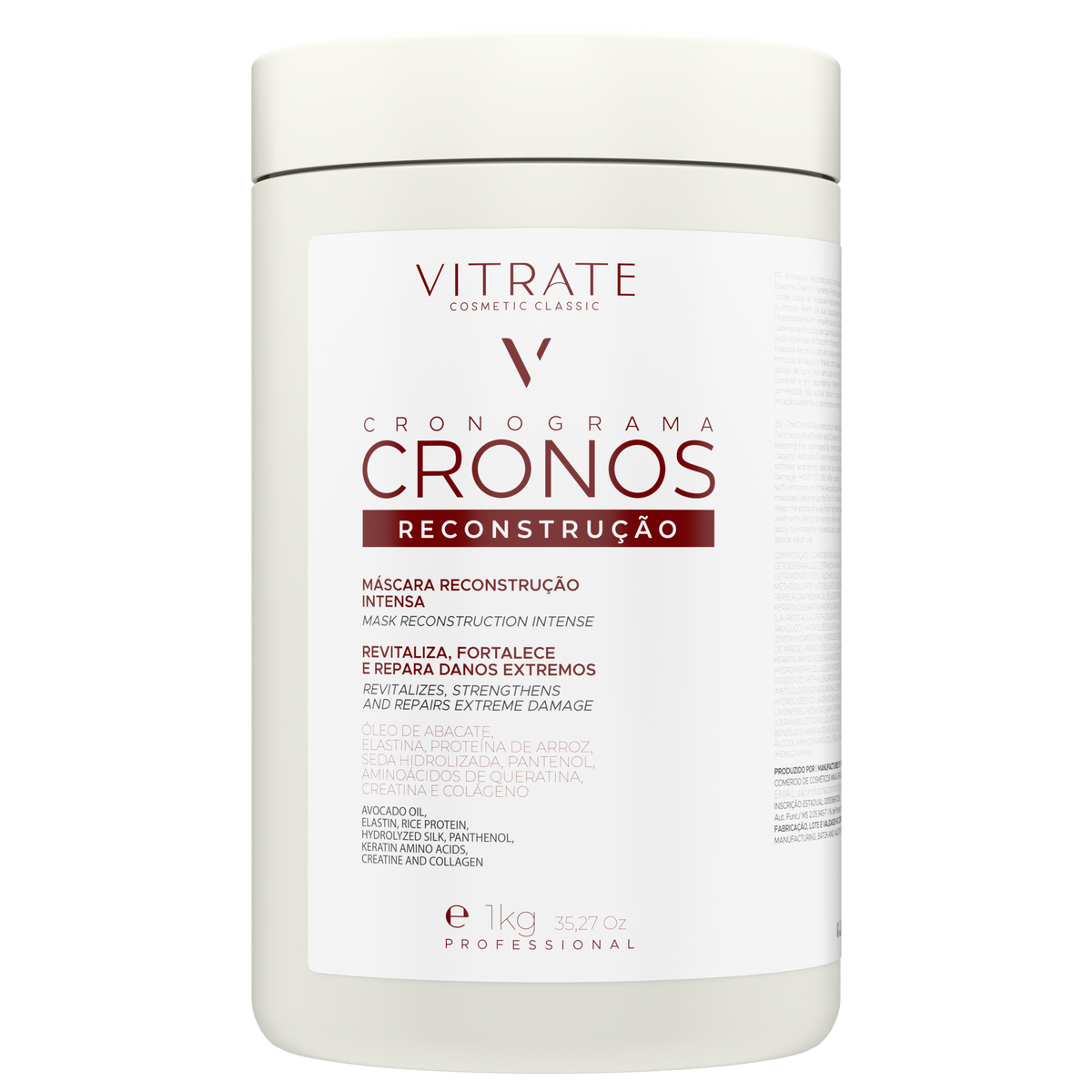 MÁSCARA CRONOS RECONSTRUÇÃO 1KG ( LINHA CRONOGRAMA) VITRATE