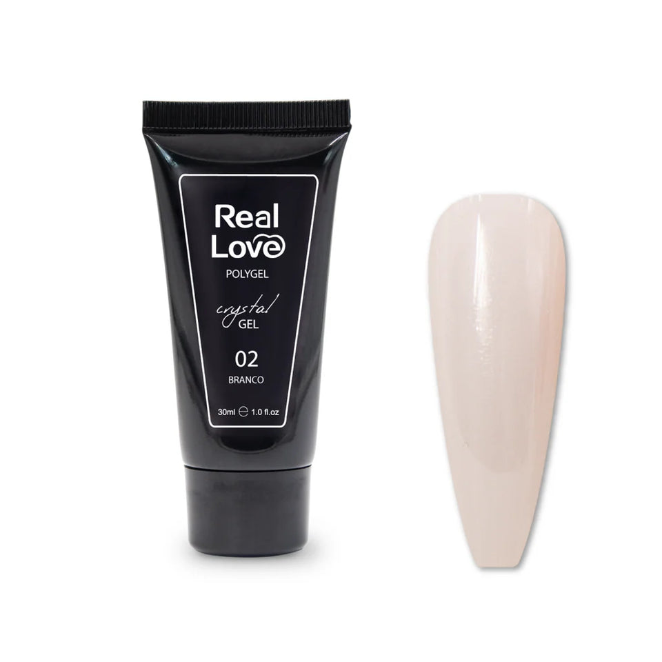 REAL LOVE POLYGEL BRANCO (02) 30ML