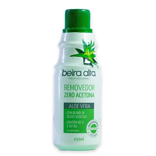 REMOVEDOR ZERO ACETONA BEIRA ALTA ALOE VERA 450ML