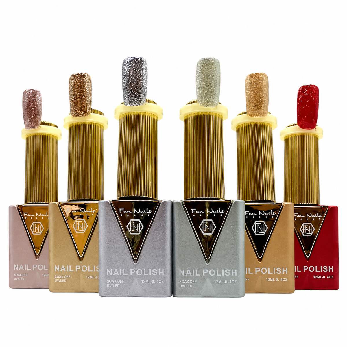 Kit Esmalte Em Gel Glow Fan Nails - 6 Unidades
