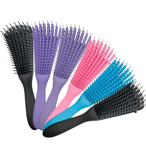 Escova Polvo Para Cabelos Cacheados (cores variadas)
