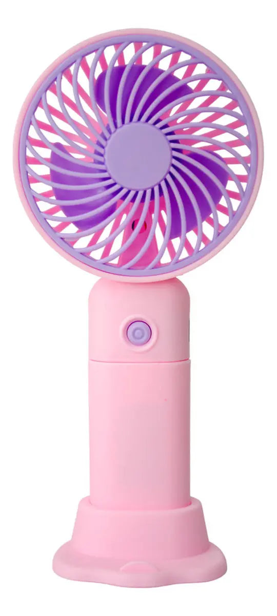 Mini Ventilador Portátil Usb 3 Velocidades Cor Rosa/lilás