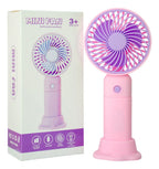 Mini Ventilador Portátil Usb 3 Velocidades Cor Rosa/lilás