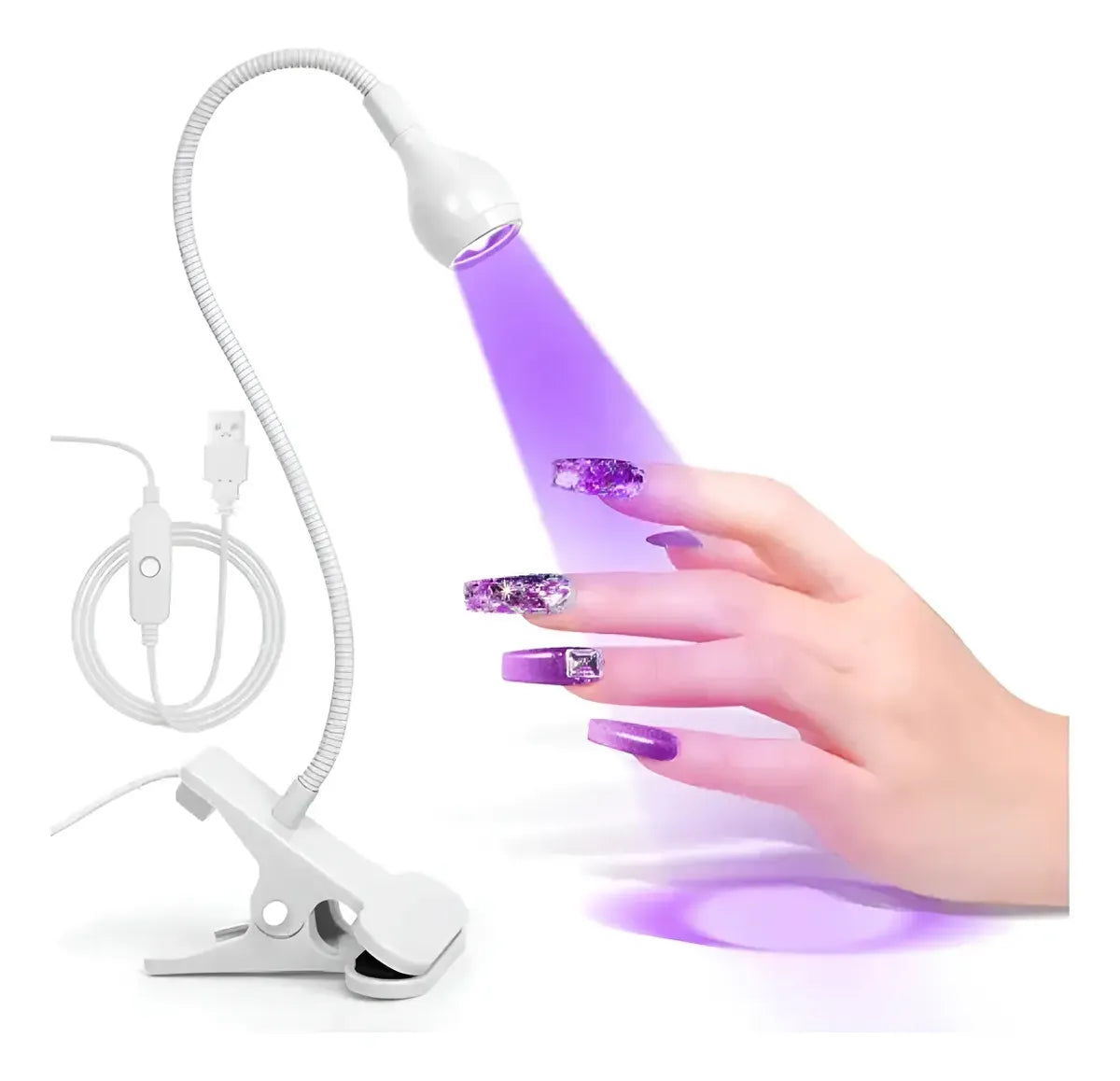 Lanterna Led Uv Secagem Gel Mesa BRANCA