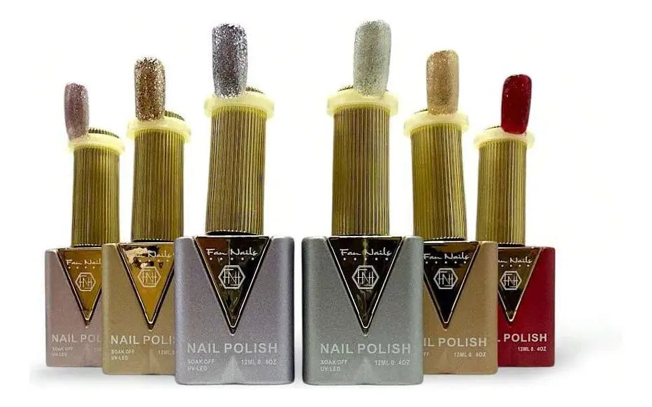 Kit Esmalte Em Gel Glow Fan Nails - 6 Unidades