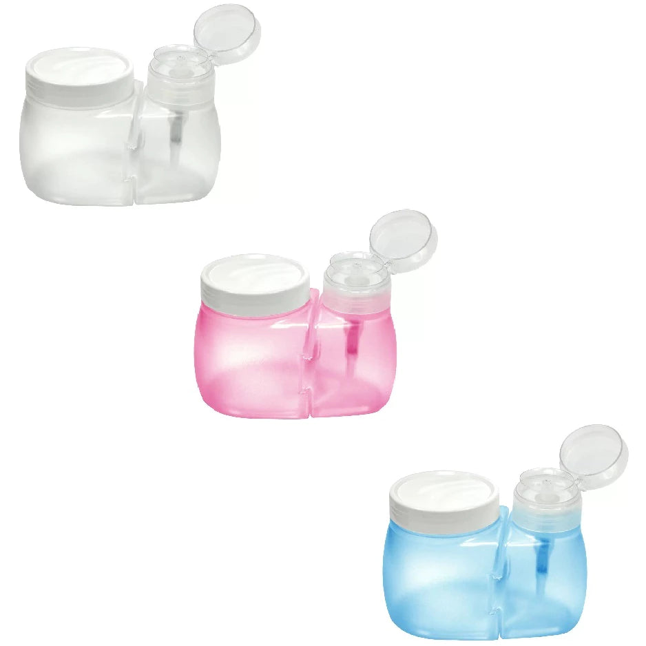 Kit Porta Algodão e Dosador De Acetona Manicure - Santa Clara CORES SORTIDAS