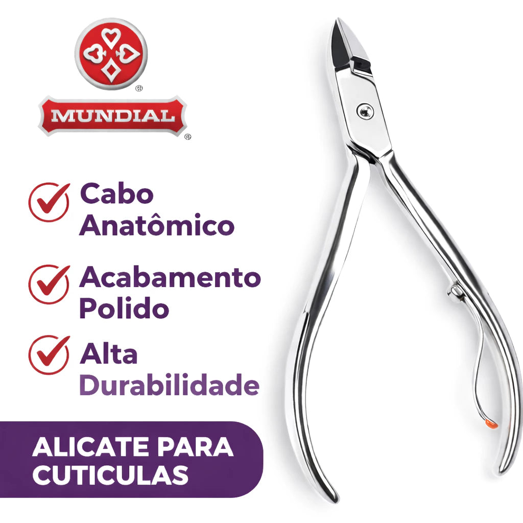 Alicate Cutícula Mundial 777 Profissional Aço Inox