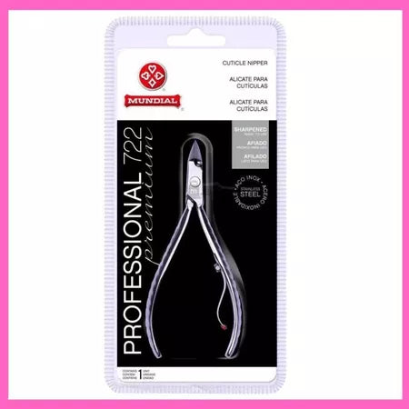 Alicate Cutícula Mundial 722 Profissional Aço Inox