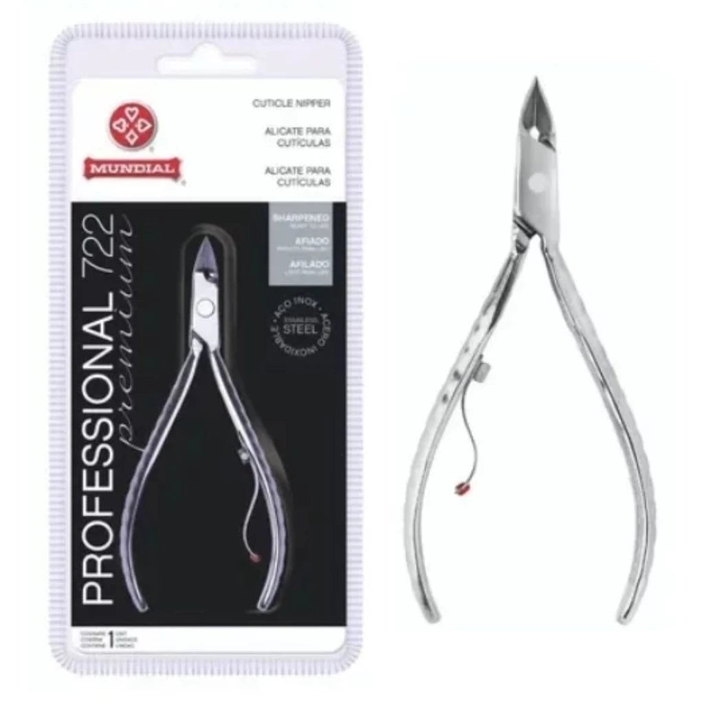 Alicate Cutícula Mundial 722 Profissional Aço Inox
