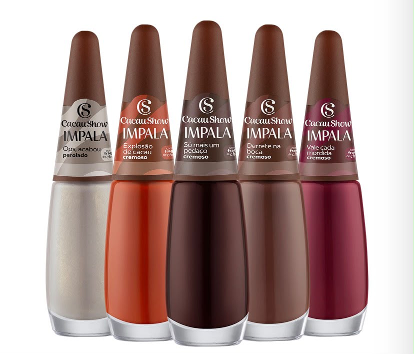 Coleção 5 Esmaltes Impala Cacau Show