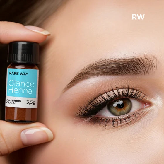 Henna para Sobrancelhas Glance Castanho Claro 3,5g - Rare Way