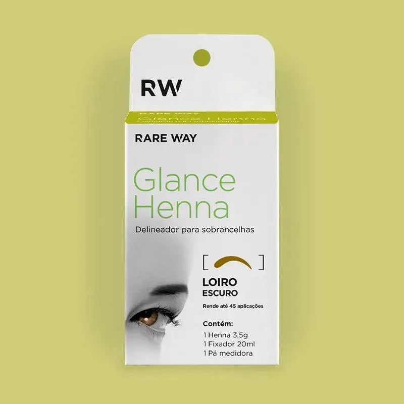 Henna para Sobrancelhas Glance Loiro Escuro 3,5g - Rare Way