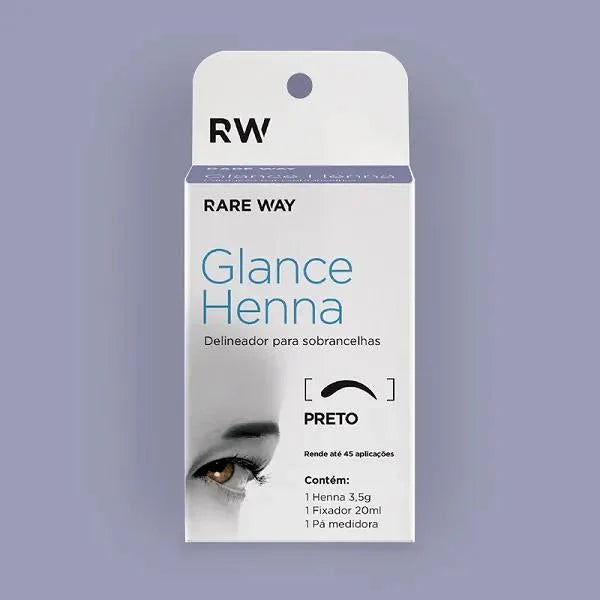 Henna para Sobrancelhas Glance Preto 3,5g - Rare Way