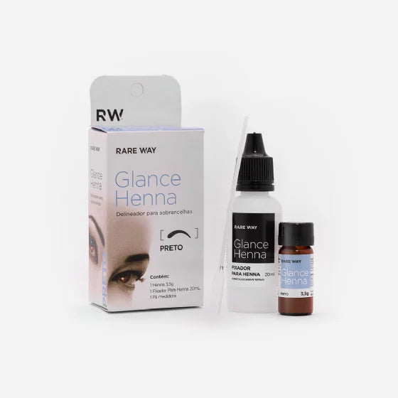 Henna para Sobrancelhas Glance Preto 3,5g - Rare Way
