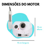 Motor Lixadeira  Nail Drill Porquinho Prof 50000 Rpm Cor Branco