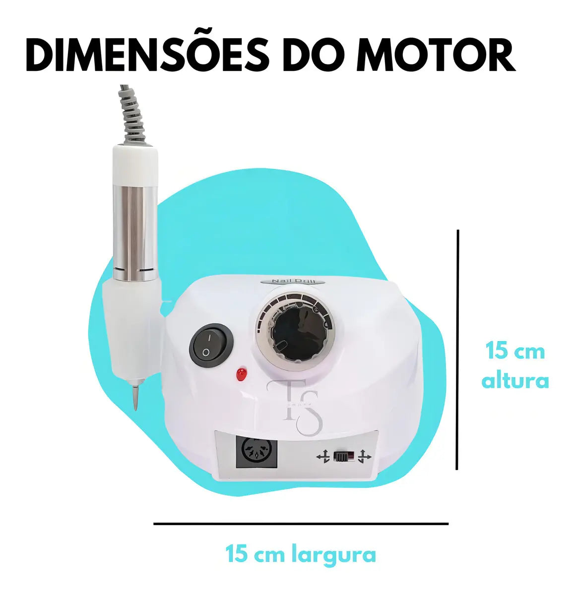 Motor Lixadeira  Nail Drill Porquinho Prof 50000 Rpm Cor Branco