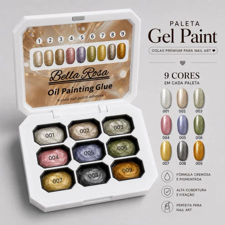 Paleta em gel paint (oil painting blue) Bella Rosa