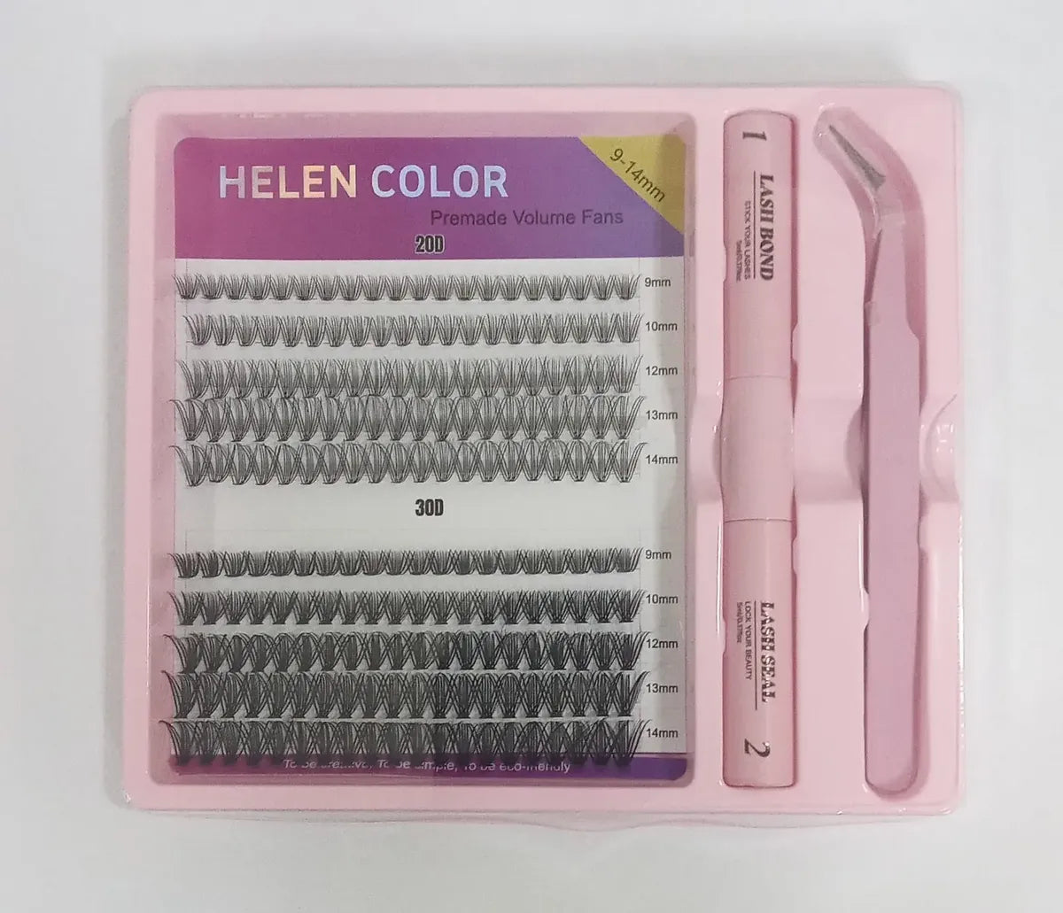 Kit Tufinho Hellen Color (cola E Pinça) Mix 9 Ao 14 (20 E 30p)