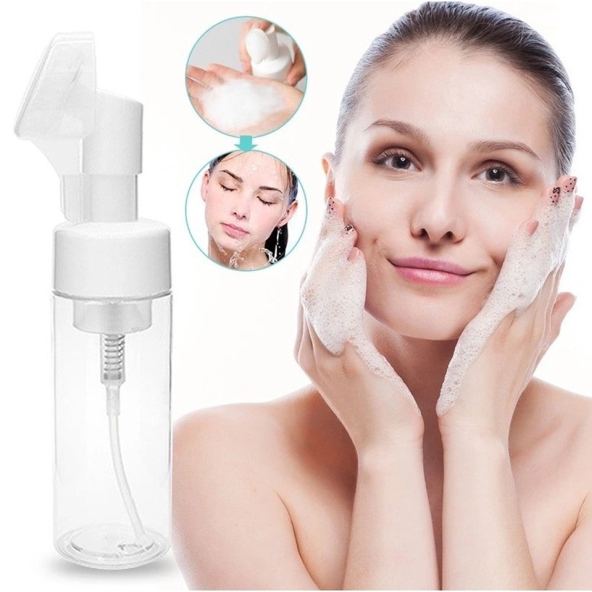 Frasco Pump Espumador com Escova de Silicone 100 ml