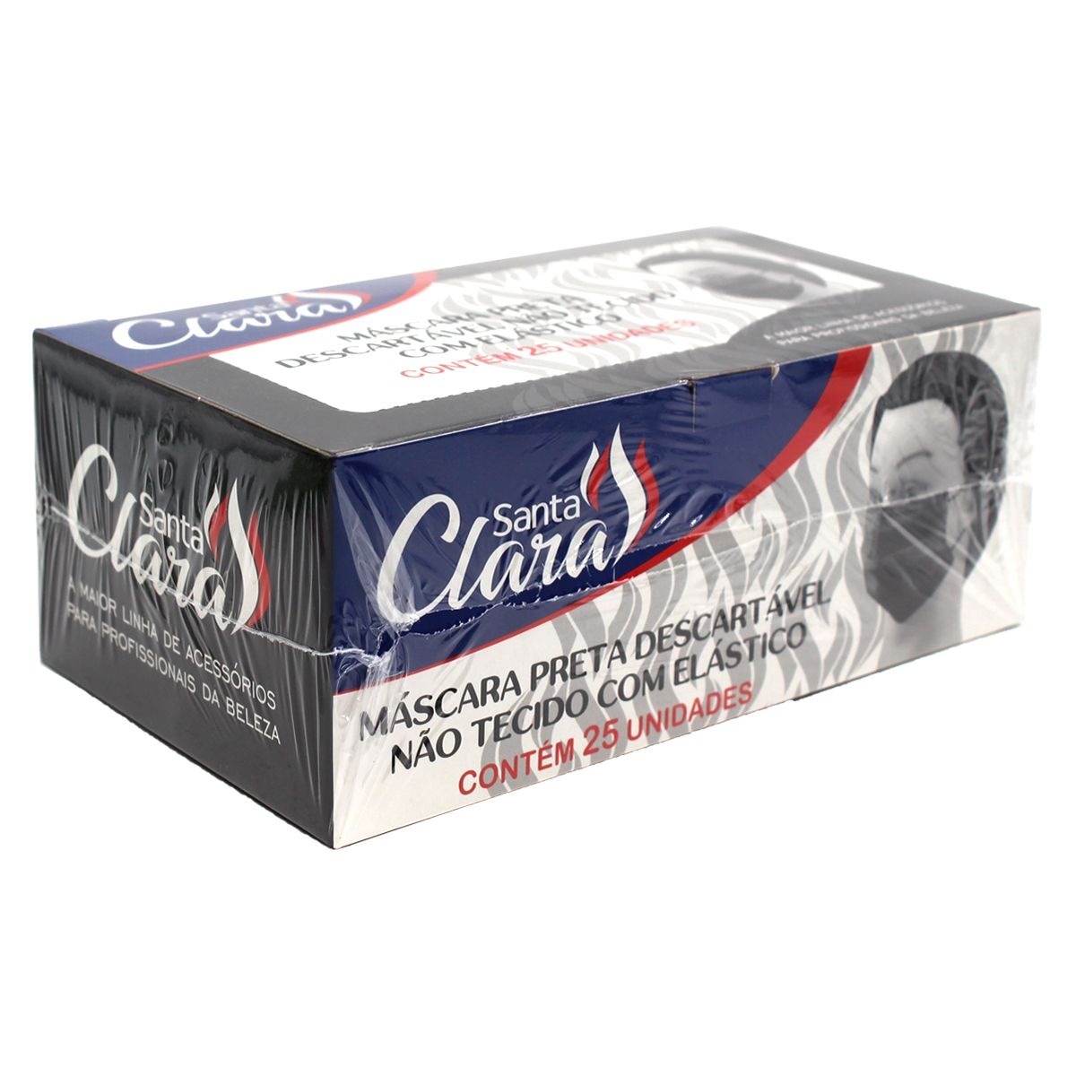 Mascara preta Descartável Santa Clara 25 Unidades