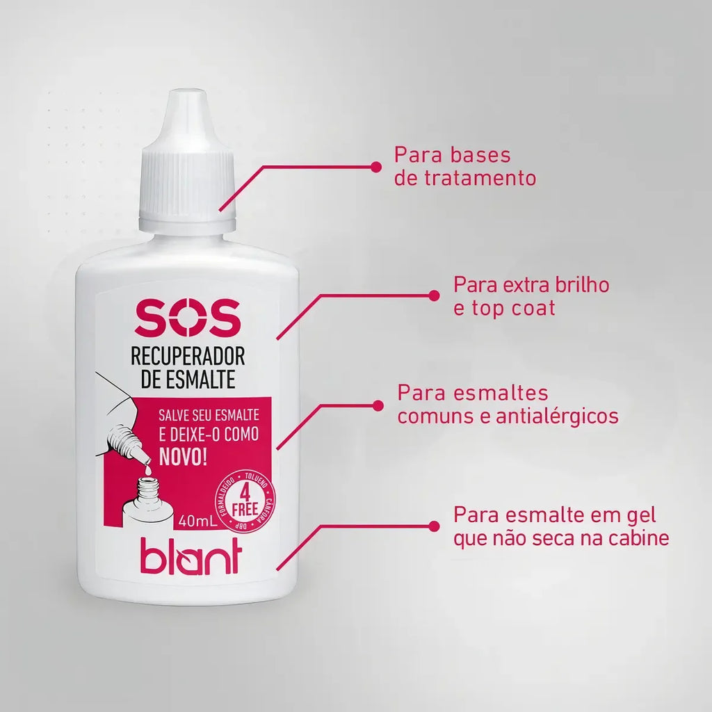 Recuperador De Esmaltes Sos Blant Salve Seu Esmalte - 40ml