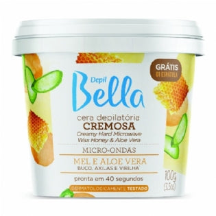 CERA DEPIL BELLA  MICRO-ONDAS DEO MEL E ALOE VERA 100G