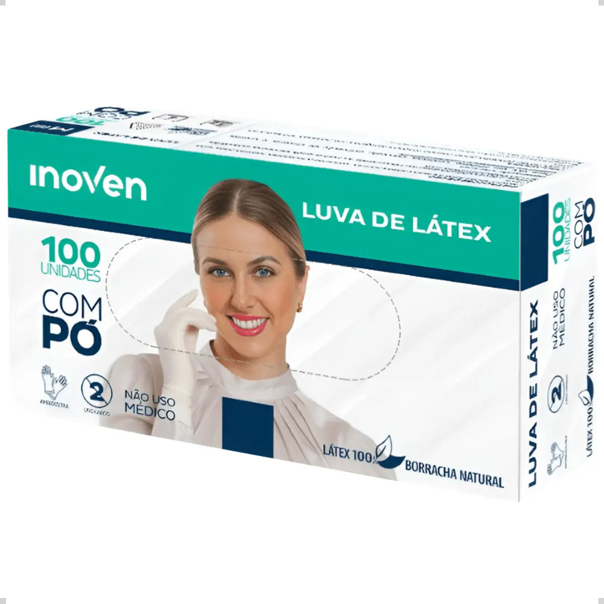 Luva Latex Com Po Inoven Com 100 Unidades