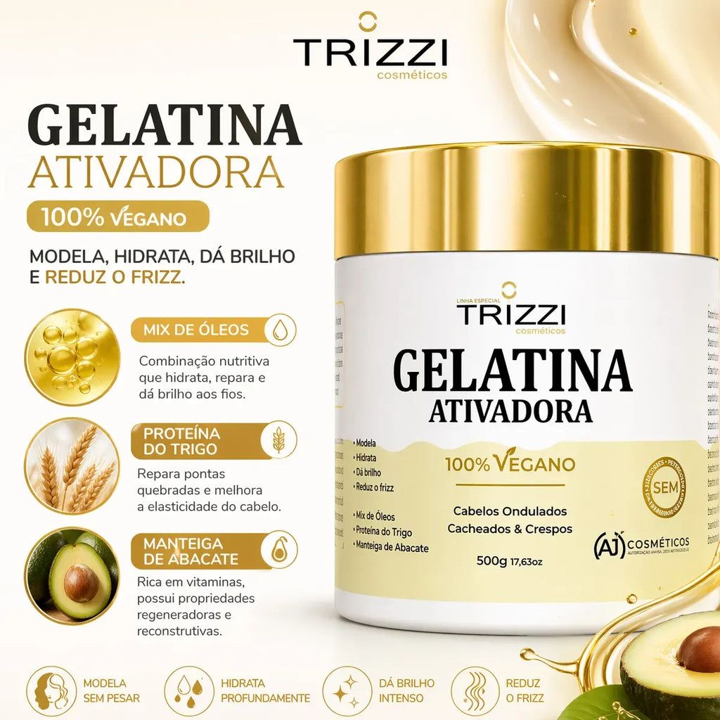Gelatina Ativadora Nutritiva Mix De Óleos Trizzi 500g