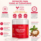 Gelatina Cachos Crespo Brilho Revitalizante Keratina Trizzi 500g