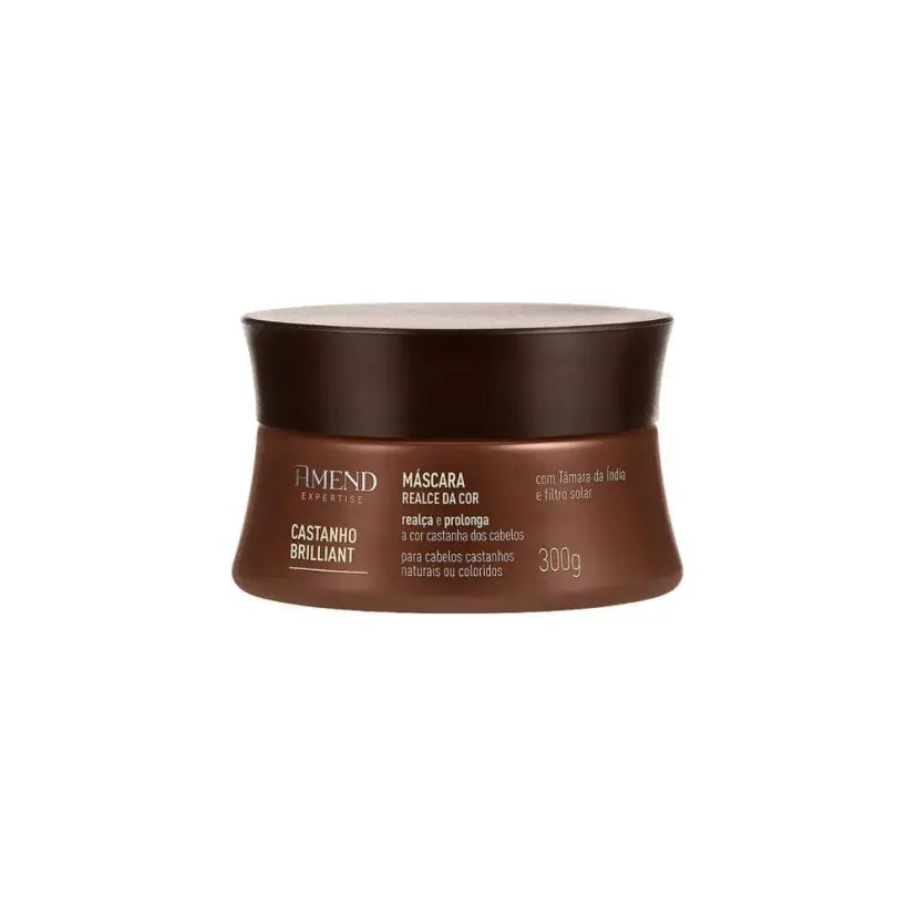 Máscara Amend Castanho Brilliant Realce da Cor 300g