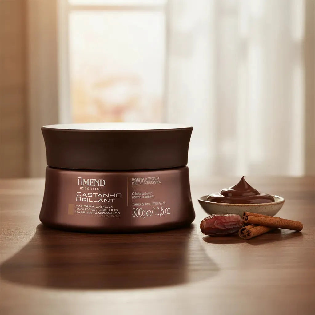 Máscara Amend Castanho Brilliant Realce da Cor 300g