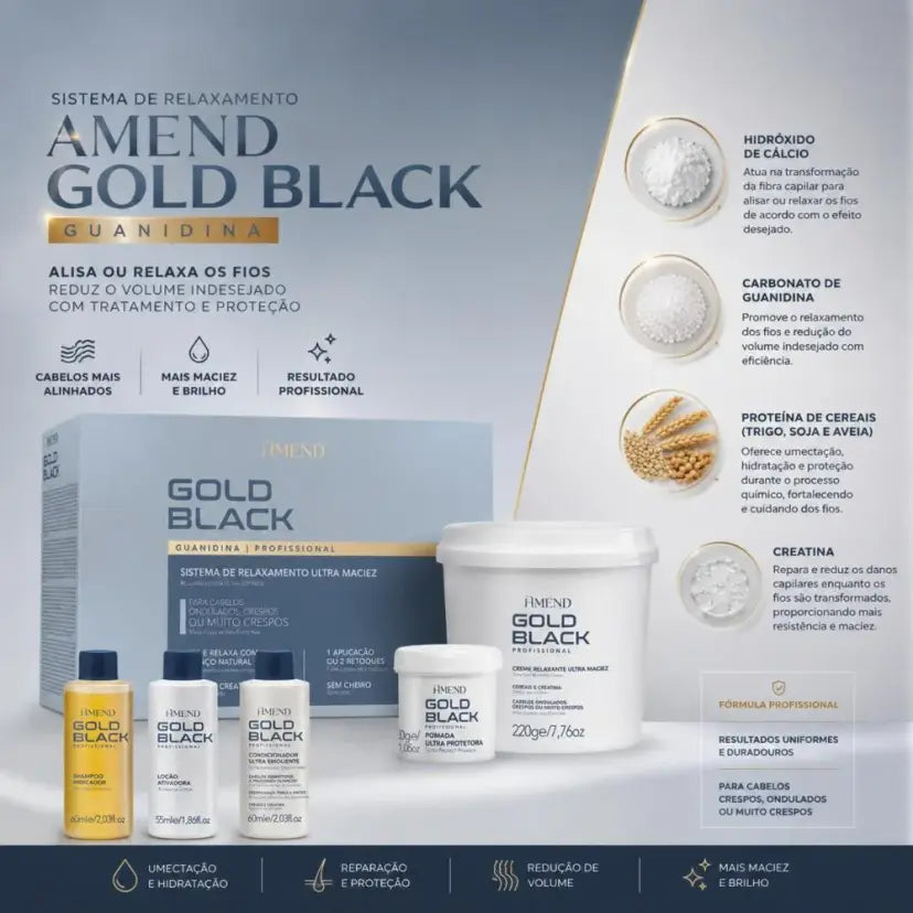 Relaxamento Amend Gold Black Alisante Guanidina