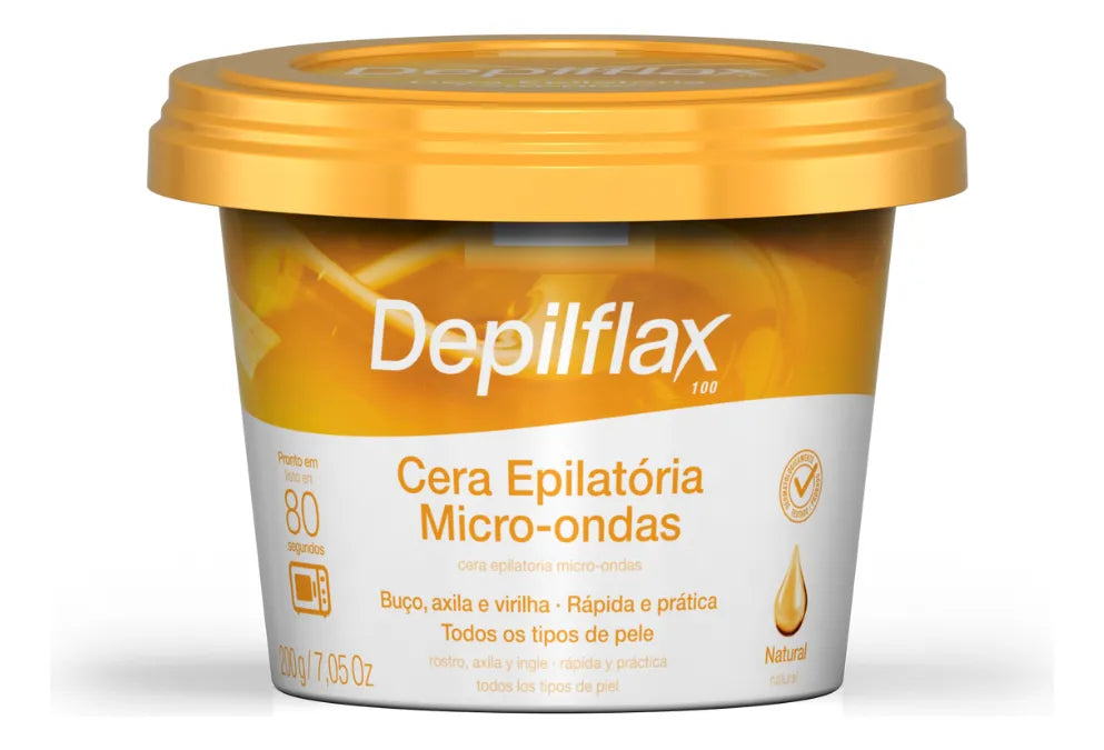 Cera Microondas Natural Depilflax 200g