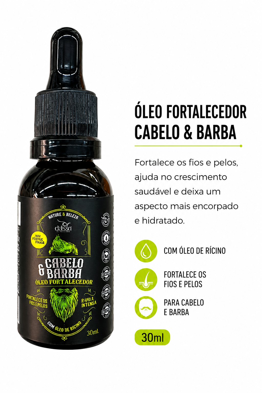 Oleo Fortalecedor Cabelo & Barba Dalsan 30ml