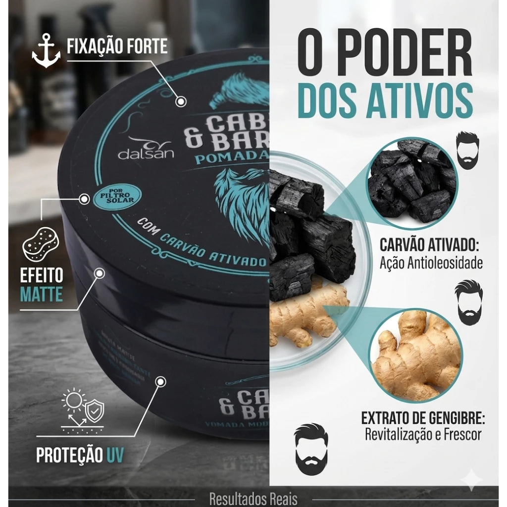 Pomada Modeladora Cabelo & Barba Dalsan 80g