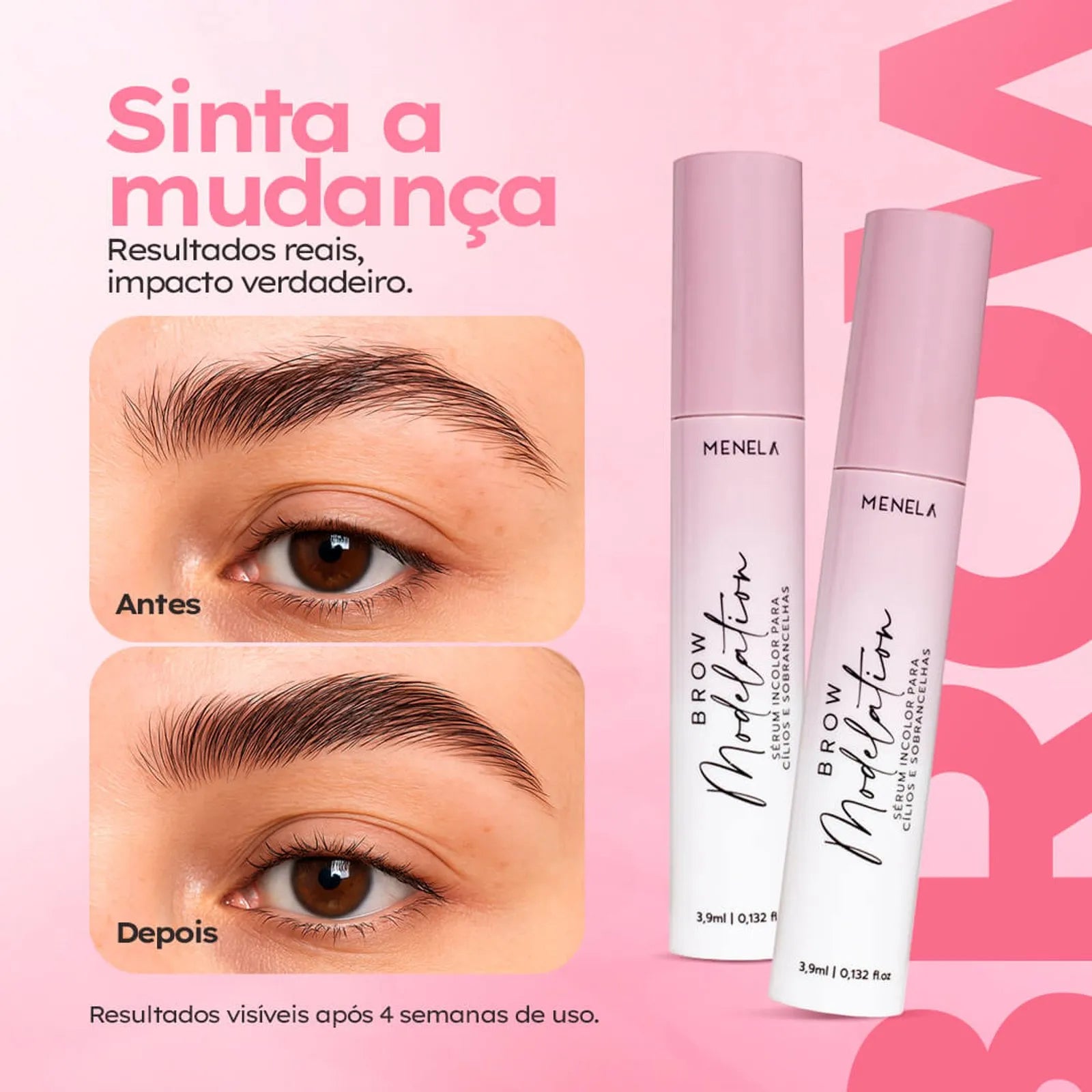 Sérum Fortalecedor para Sobrancelhas e Cílios - Brow Modelation Incolor Menela 3,9ml