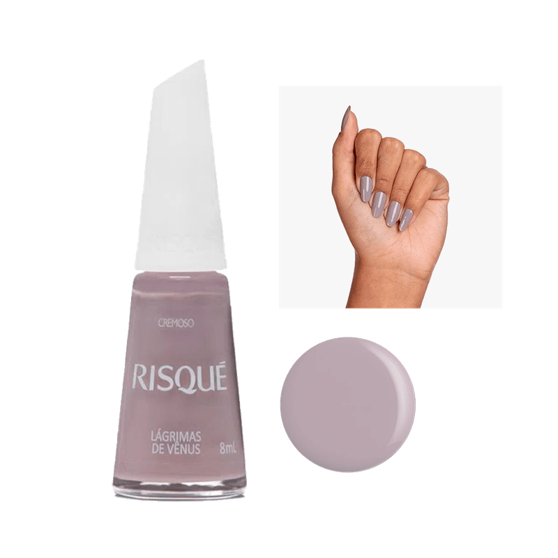Esmalte Risqué Nude Cremoso Lágrimas de Vênus 8ml