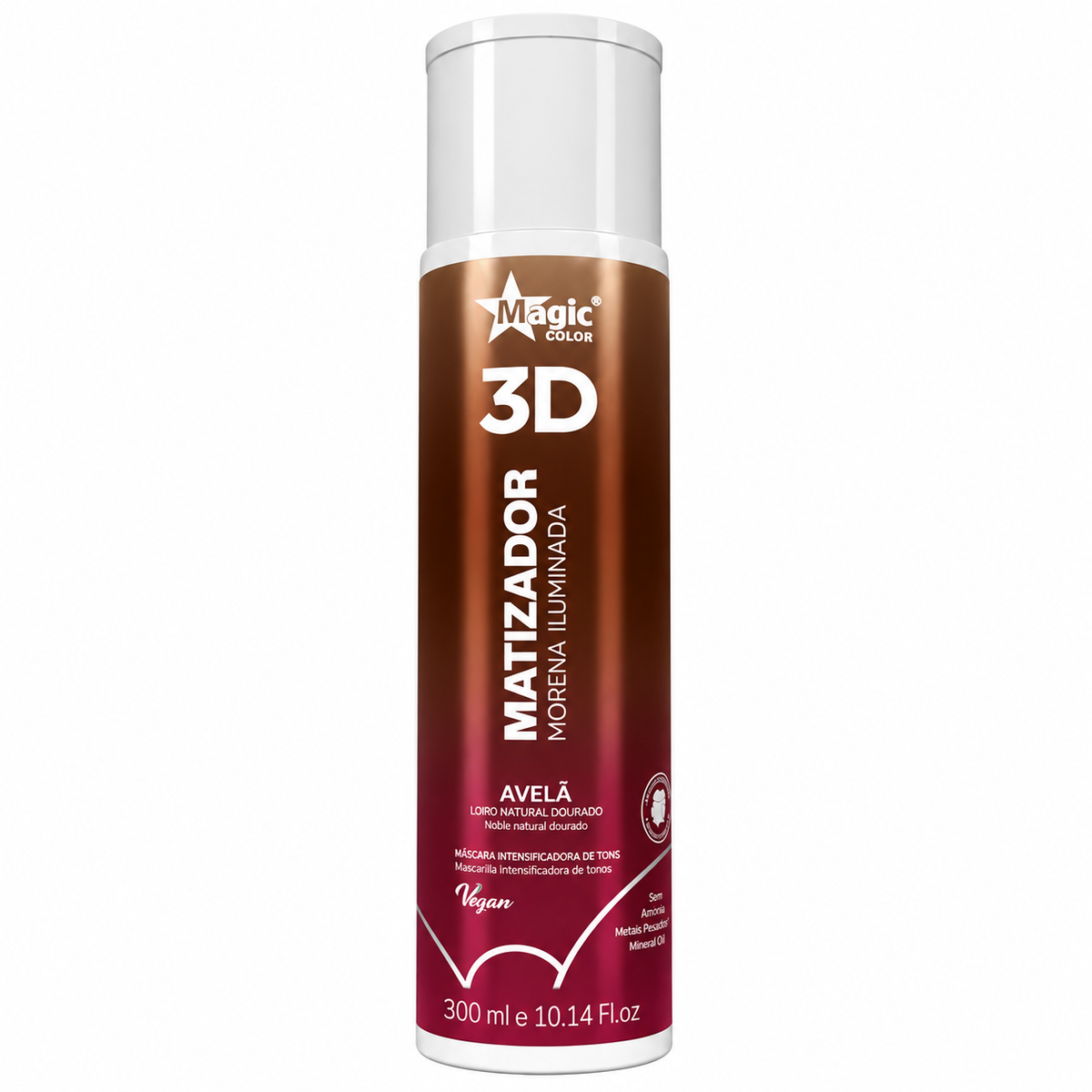 Matizador Morena Ilumininada Avelã Magic Color 3d 300ml