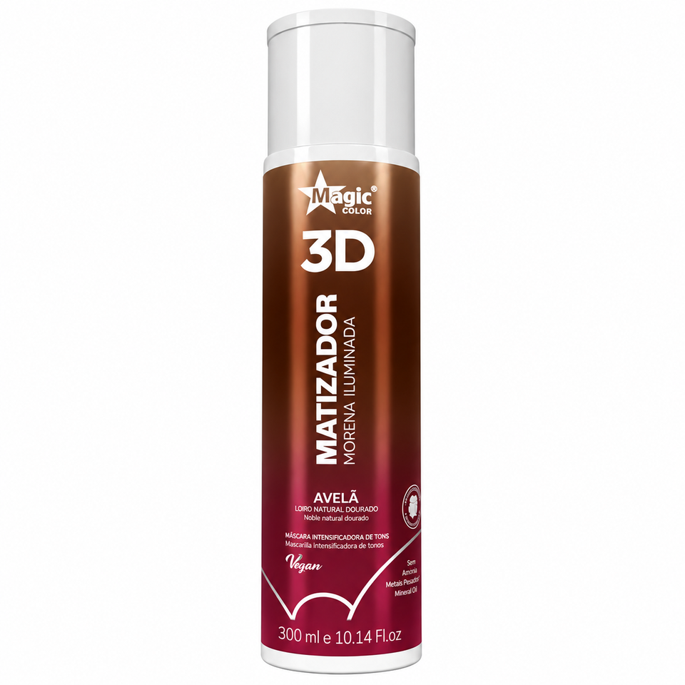 Matizador Morena Ilumininada Avelã Magic Color 3d 300ml