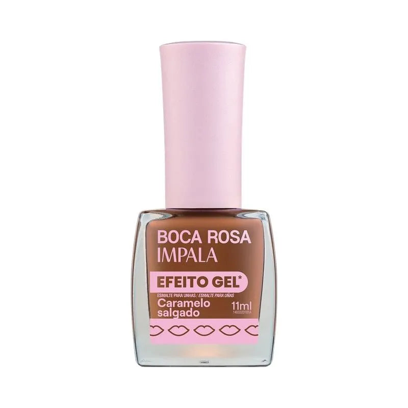 Esmalte Cremoso Impala Boca Rosa Efeito Gel Caramelo Salgado 11ml