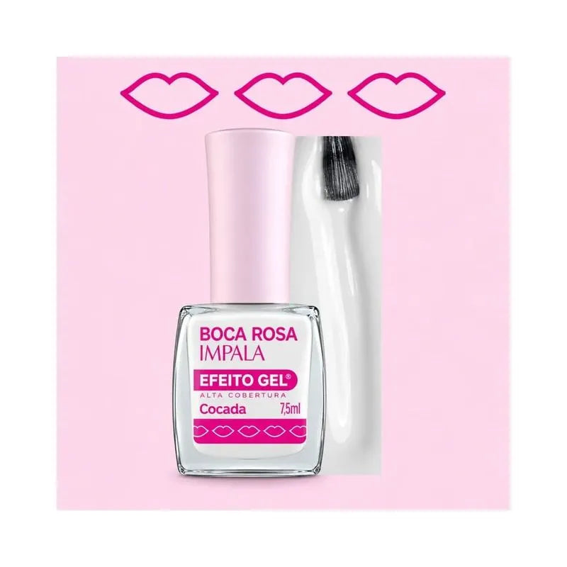 Esmalte Cremoso Impala Boca Rosa Efeito Gel Cocada 11ml