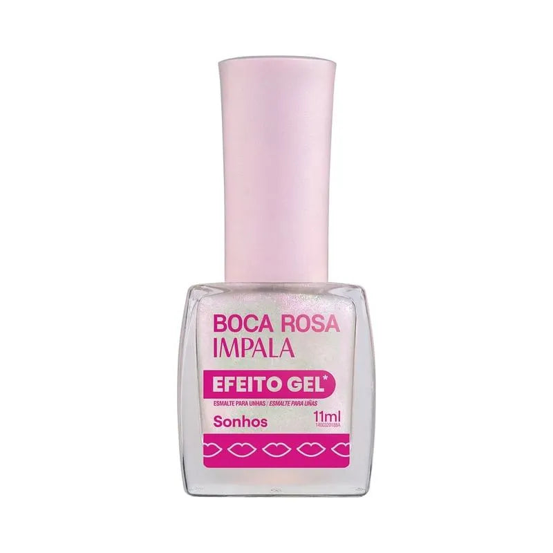 Esmalte Cintilante Impala Boca Rosa Efeito Gel Sonhos 11ml