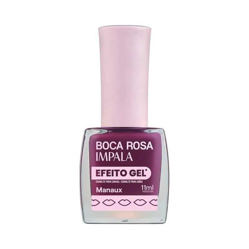 Esmalte Cremoso Impala Boca Rosa Efeito Gel Manaux 11ml