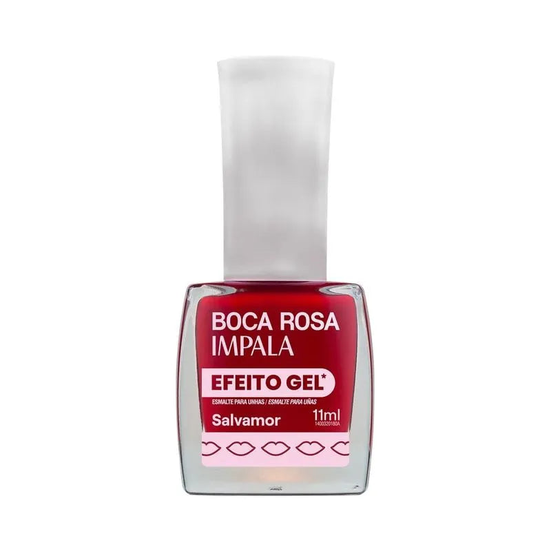 Esmalte Cremoso Impala Boca Rosa Efeito Gel Salvamor 11ml