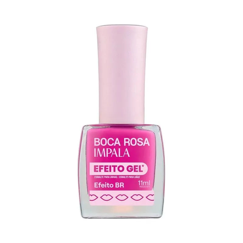Esmalte Cremoso Impala Boca Rosa Efeito Gel Efeito BR 11ml