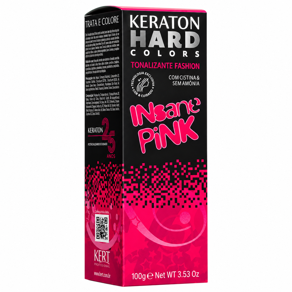 Tonalizante Keraton Hard Colors Insane Pink - 100g