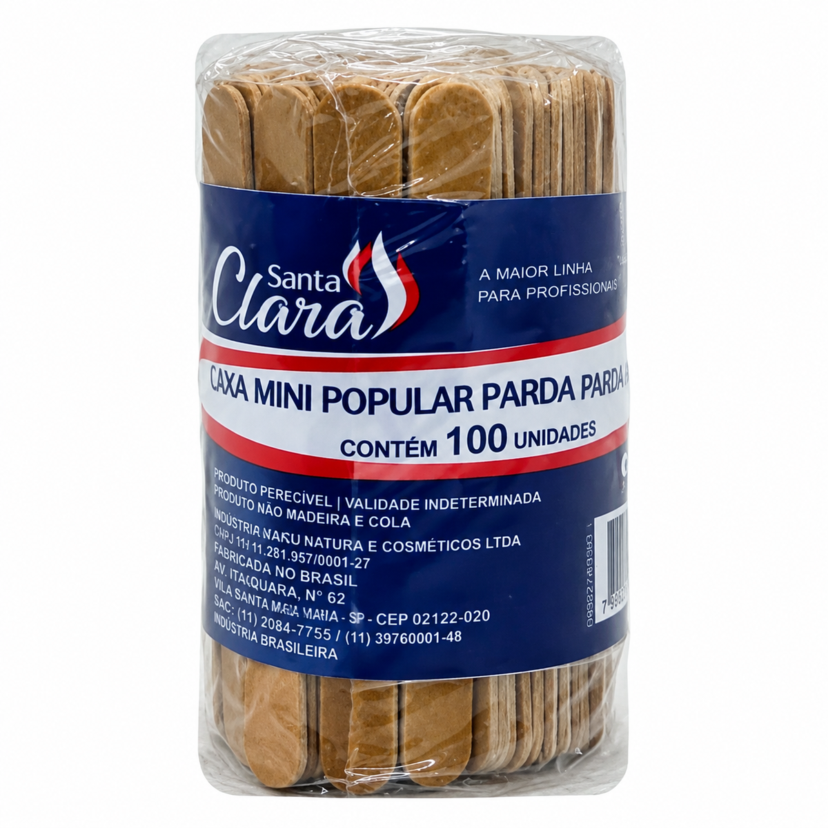 Pacote mini Lixa Parda Santa Clara com 100 Unidades