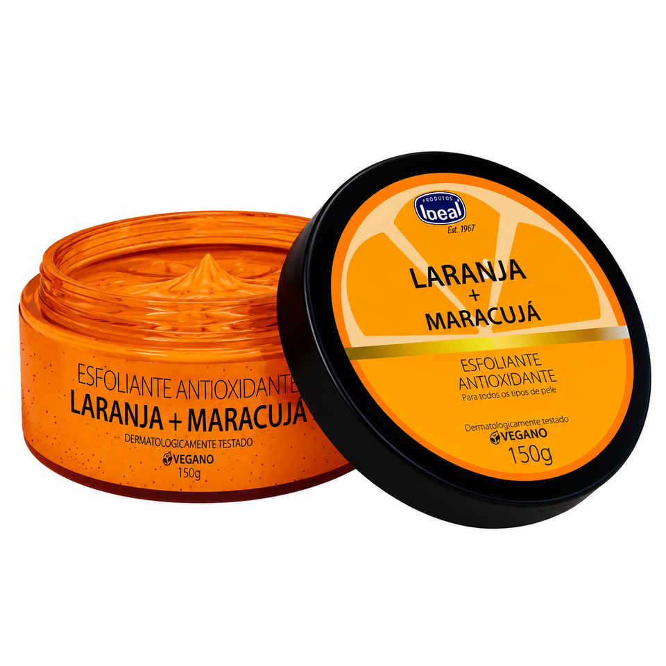Esfoliante Antioxidante Laranja + Maracujá Ideal Cosméticos 150G