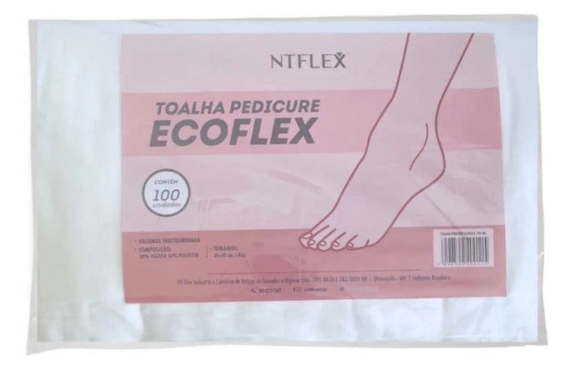 TOALHA PEDICURE ECO FLEX 30X40 NTFLEX 100unid