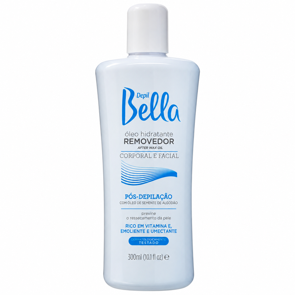 Oleo Hidratante Removedor com Óleo de Algodão Pós-Depilação Depil Bella 300ML